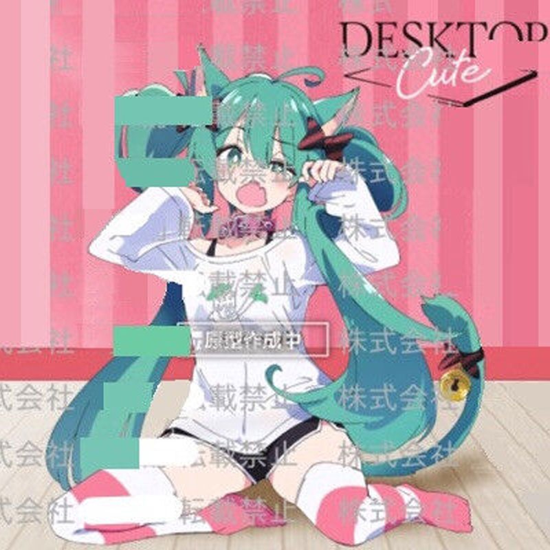 HATSUNE MIKU - Figurine Desktop Cute - MIKU Nekomimi Tshirt ver.