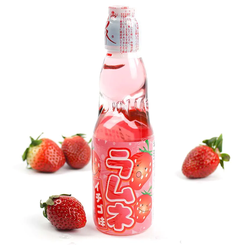 Boisson Japonaise à la fraise Ramune Japanese limonade - strawberry