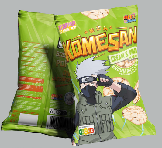 NARUTO SHIPPUDEN - Komesan Chips De Riz goût Crème oignon - KAKASHI