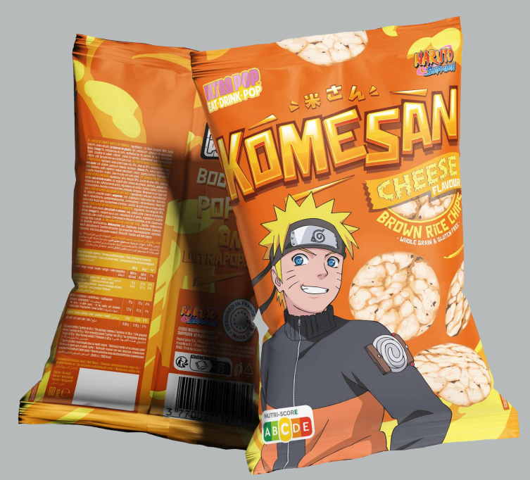 NARUTO SHIPPUDEN - Komesan Chips De Riz goût fromage - NARUTO